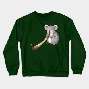 Koala Playing the Didgeridoo Crewneck Sweatshirt